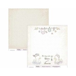 Patitos y ropa de bebé tendida. Scrapbooking. Dayka Trade