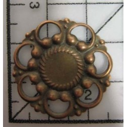 Decoración de metal dorada scrapbooking. Fabscraps FB82 | L'aura Bella