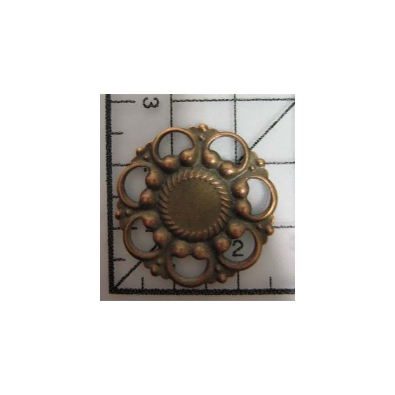 Decoración de metal dorada scrapbooking. Fabscraps FB82 | L'aura Bella