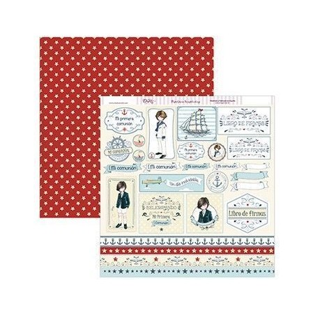 Etiquetas y cenefas Comunión niño