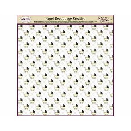 Fondo de carritos de bebé. Decoupage. Dayka Trade