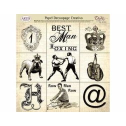 Best man boxing (8 viñetas vintage). Decoupage. Dayka Trade