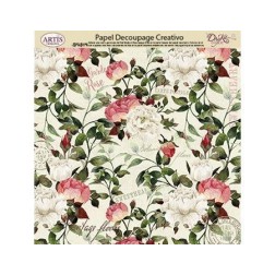 Flores rosas y blancas. Decoupage. Dayka Trade