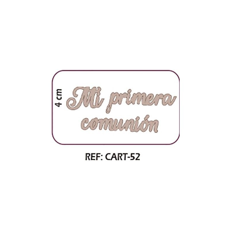 Letras "Mi primera comunión". Chipboard. Dayka Trade