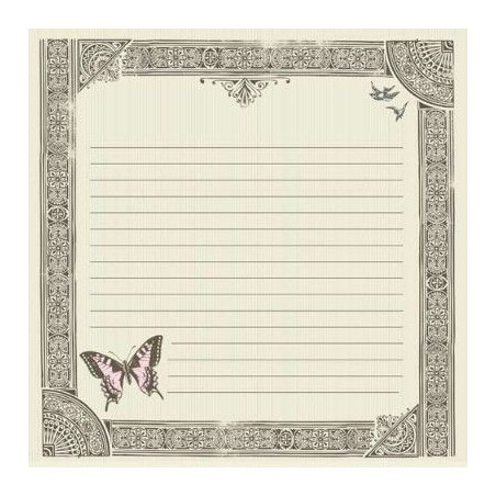 Papel de scrapbooking. Merci - Bonjour foil