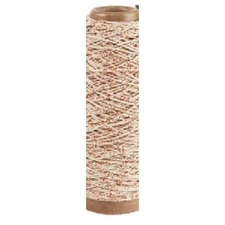 Cintas. Vivant. Cordel lurex: rosa palo y oro. 2mm x 50m