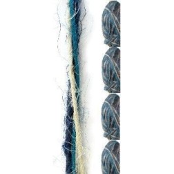 Cintas. Vivant. Flaxcord tricolor: azul, negro y natural. 50m x 1mm