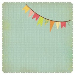 Papel scrapbooking con forma. Bunting - Save the date | L'aura Bella