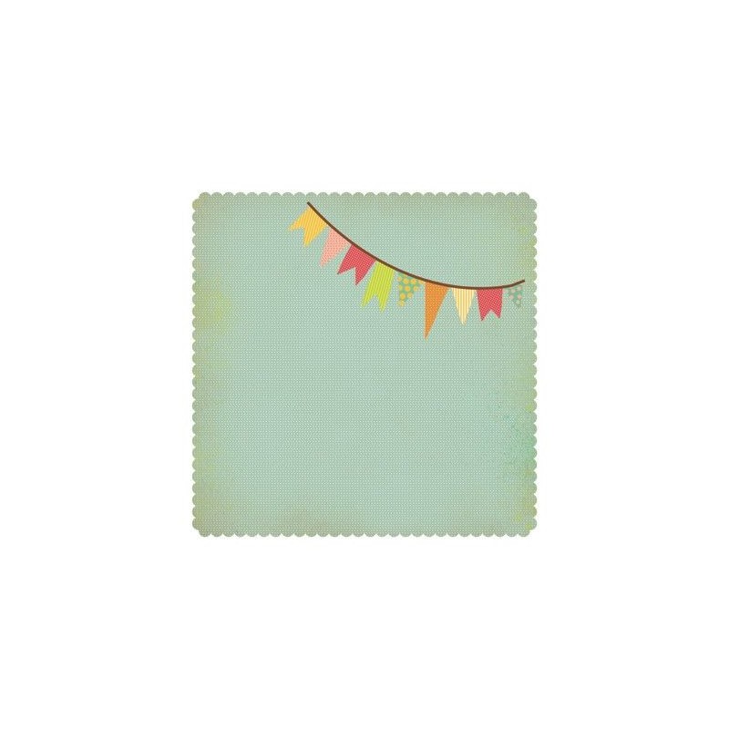 Papel scrapbooking con forma. Bunting - Save the date | L'aura Bella