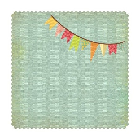 Papel scrapbooking con forma. Bunting - Save the date