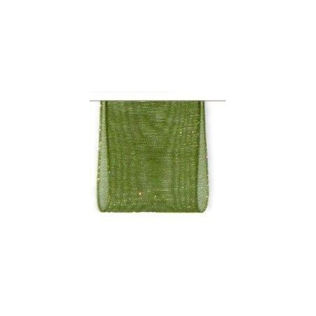 Cintas. Vivant. Organza. Verde musgo. 50mx40mm