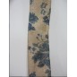 Cinta natural con flores azules. 1m x40mm