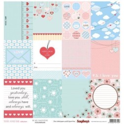 Papel. Scrapbooking. Scrapberry's. You And Me: Be My Valentine(diseño por una cara)