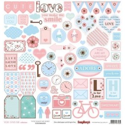 Papel. Scrapbooking. Scrapberry's. You And Me: You Make Me Smile (diseño por una cara)
