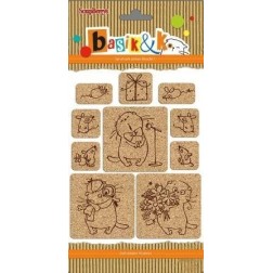 Pegatinas. Scrapbooking. Scrapberry's. Basik&K: 1 Pegatinas de corcho