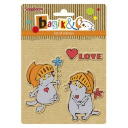 Sellos. Scrapbooking. Scrapberry's. Basik's New Adventure Set of stamps (10.5*10.5cm) -  Basik's Big Date
