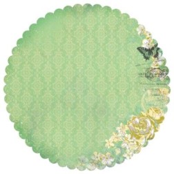 Papel Scrapbooking redondo. Lime - Pickled | L'aura Bella