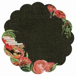 Papel Scrapbooking Redondo. Quirky -Curiosity | L'aura Bella