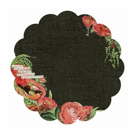 Papel Scrapbooking Redondo. Quirky -Curiosity