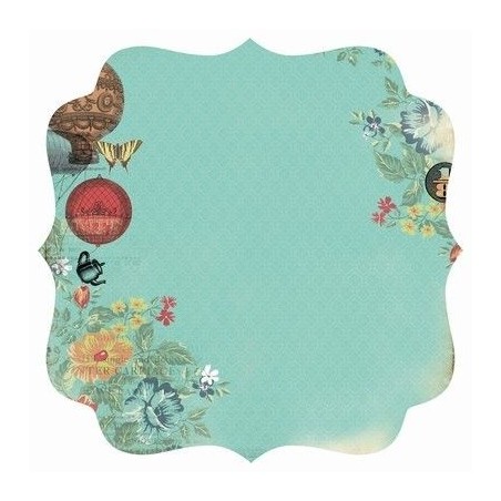 Papel Scrapbooking con forma. Wonderland- Looking