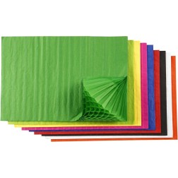 Papel de nido de abeja de varios colores para manualidades