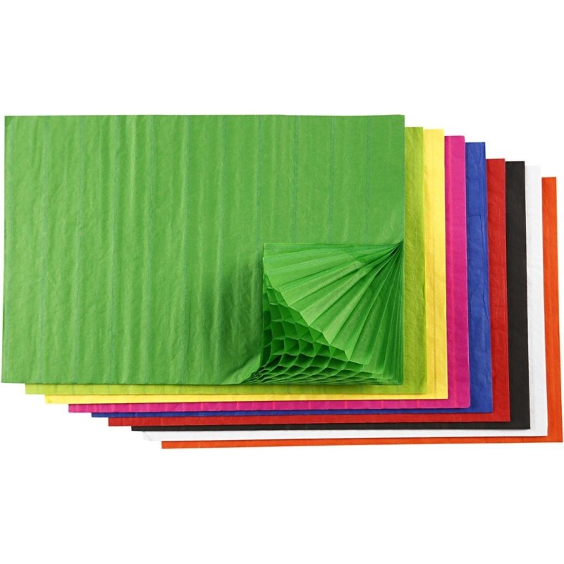 Papel de nido de abeja de varios colores para manualidades