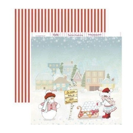 Navidad: niña bolas de nieve