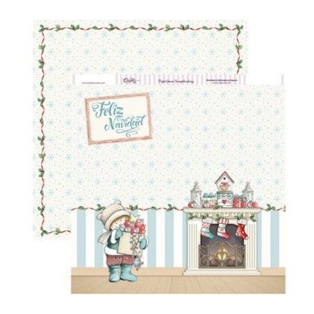 Navidad: niño chimenea