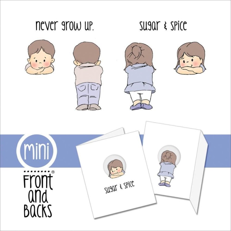 Chico y chica. 6 sellos