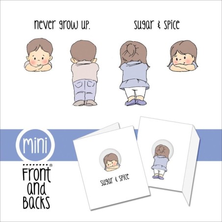 Chico y chica. 6 sellos