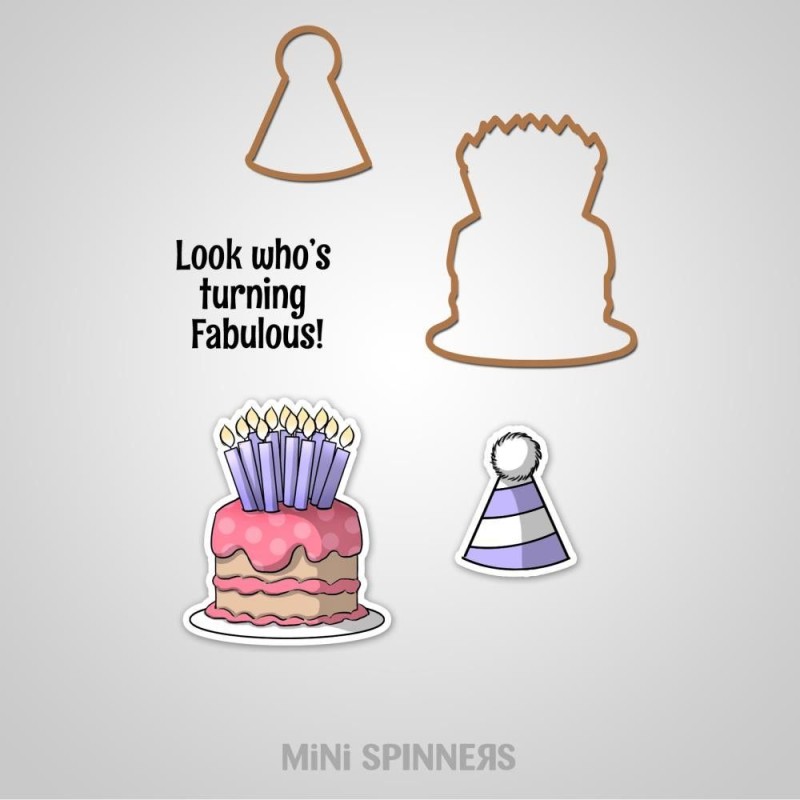 Tarta de cumpleaños y gorro