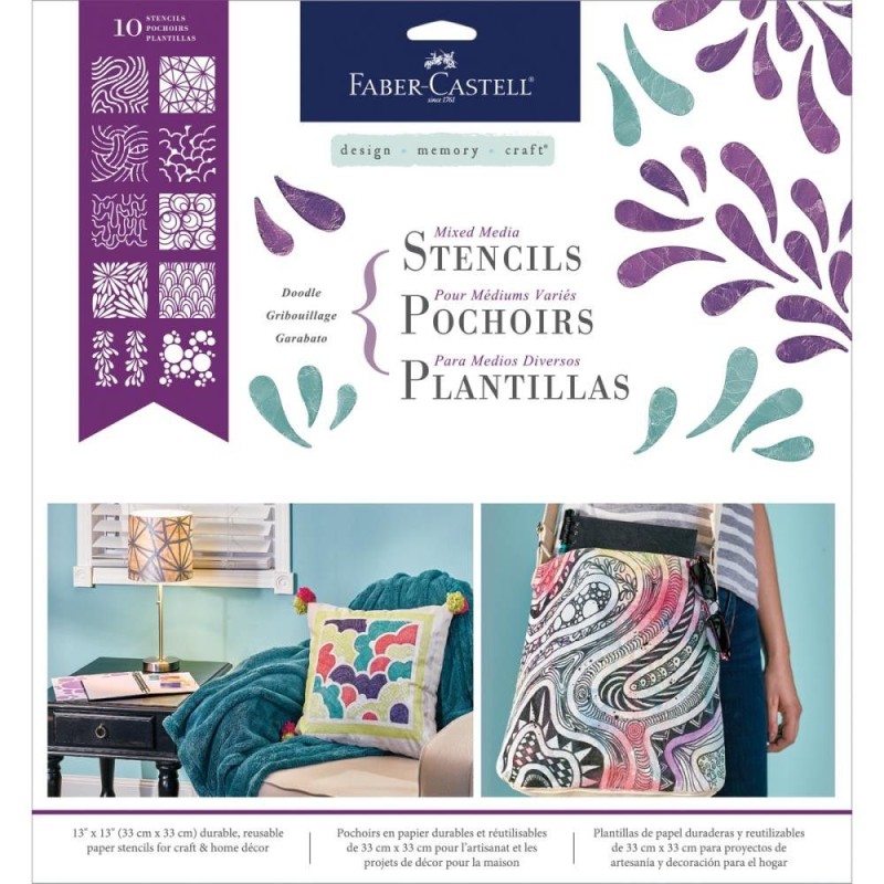 Doodle. 10 Plantillas. 33x33cm