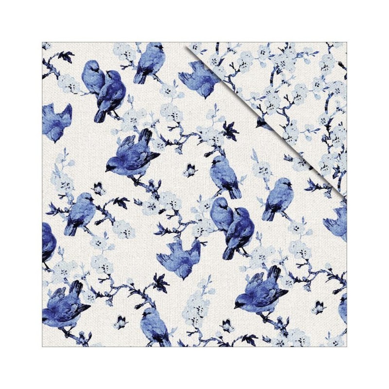 Floral Delight: Blue birds
