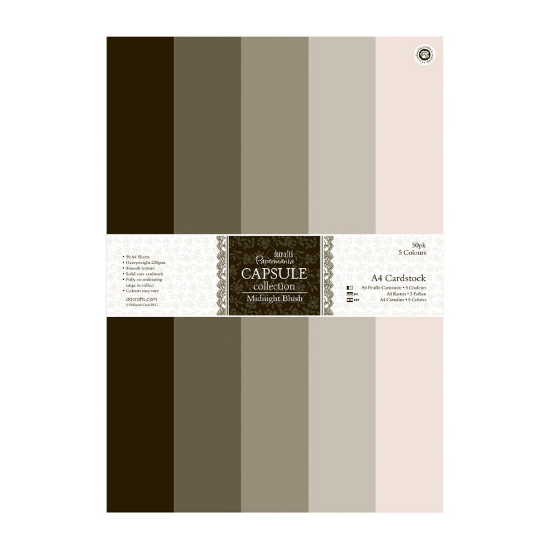 Midnight Blush. 50 papeles de scrapbooking básicos. A4 | L'aura Bella