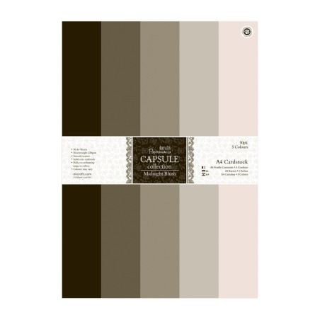 Midnight Blush. 50 papeles de scrapbooking lisos. A4