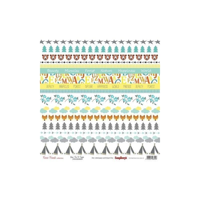 Forest Friend: bear, fox and teepee. Scrapberry's | L'aura Bella