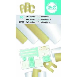 Hojas metalizadas. 36 uds. Para Alphabet puch