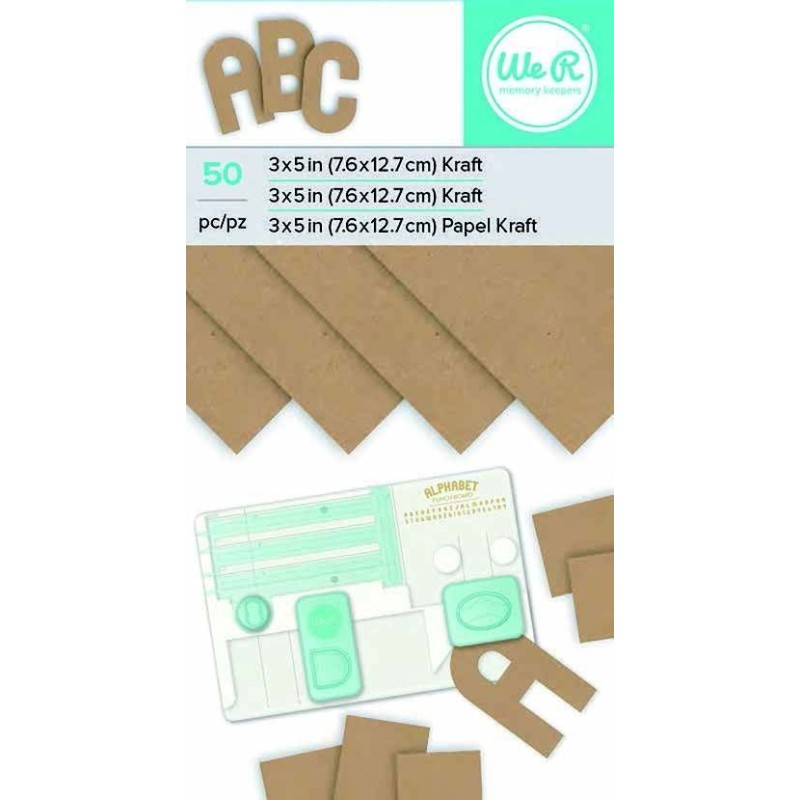 Hojas Kraft. 60 uds. Para Alphabet Puch