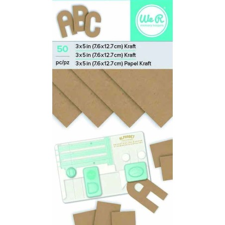 Hojas Kraft. 60 uds. Para Alphabet Puch