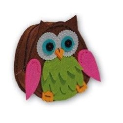 Monedero Búho (Plumas verdes)