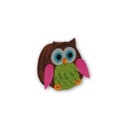 Monedero Búho (Plumas verdes)