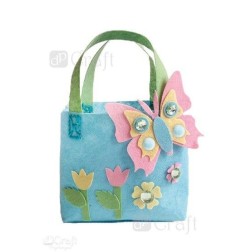 Bolso azul con mariposa