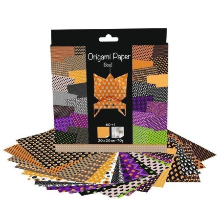 Papel de origami. Boo temática Halloween. | L'aura Bella