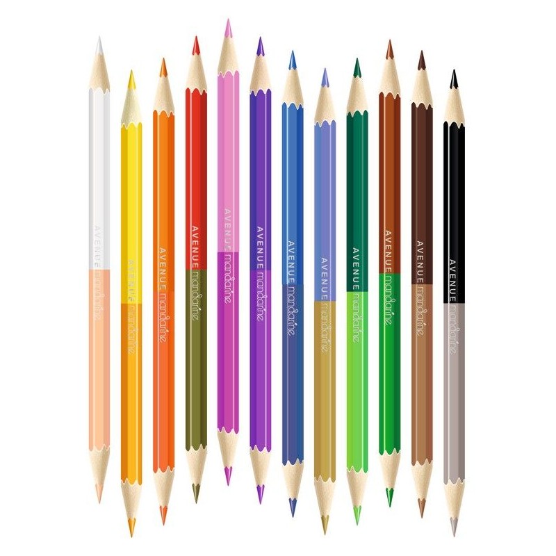 Tubo con 12 lápices de colores