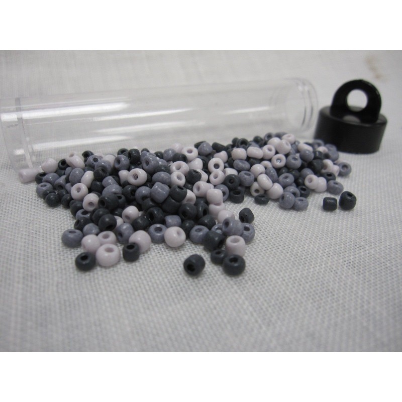 Abalorios. Gama grises. 25 gr