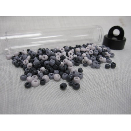 Abalorios. Gama grises. 25 gr