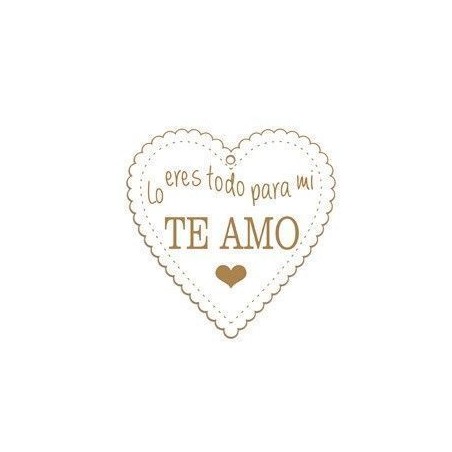 Lo eres todo para mi. Te amo.