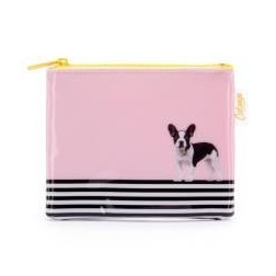 Dog on Stripe Coin Purse
