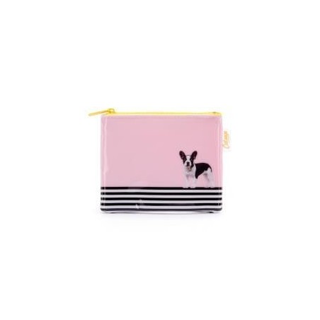 Dog on Stripe Coin Purse