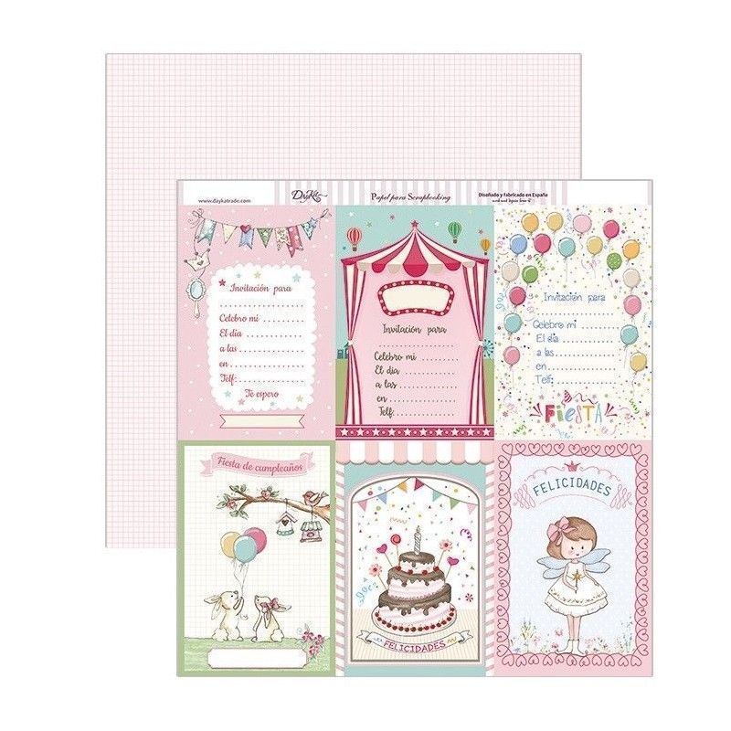 Incitaciones de cumpleaños niña. Dayka